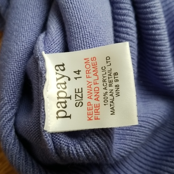 (14) Papaya Soft Knit Pastel Long Sleeve Tie Waist Sweater Fall Winter Modest - Picture 9 of 10